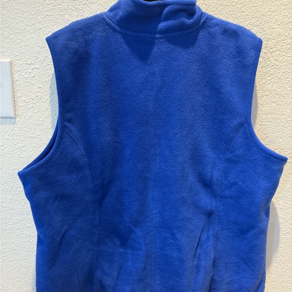 Karen Scott Blue Fleece Vest - Picture 2 of 2